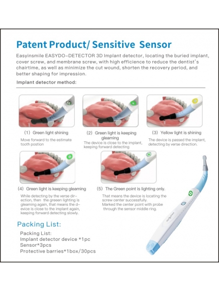 Dental Implant Detector 3D Implant Locator System 270° Rotating Sensor ...