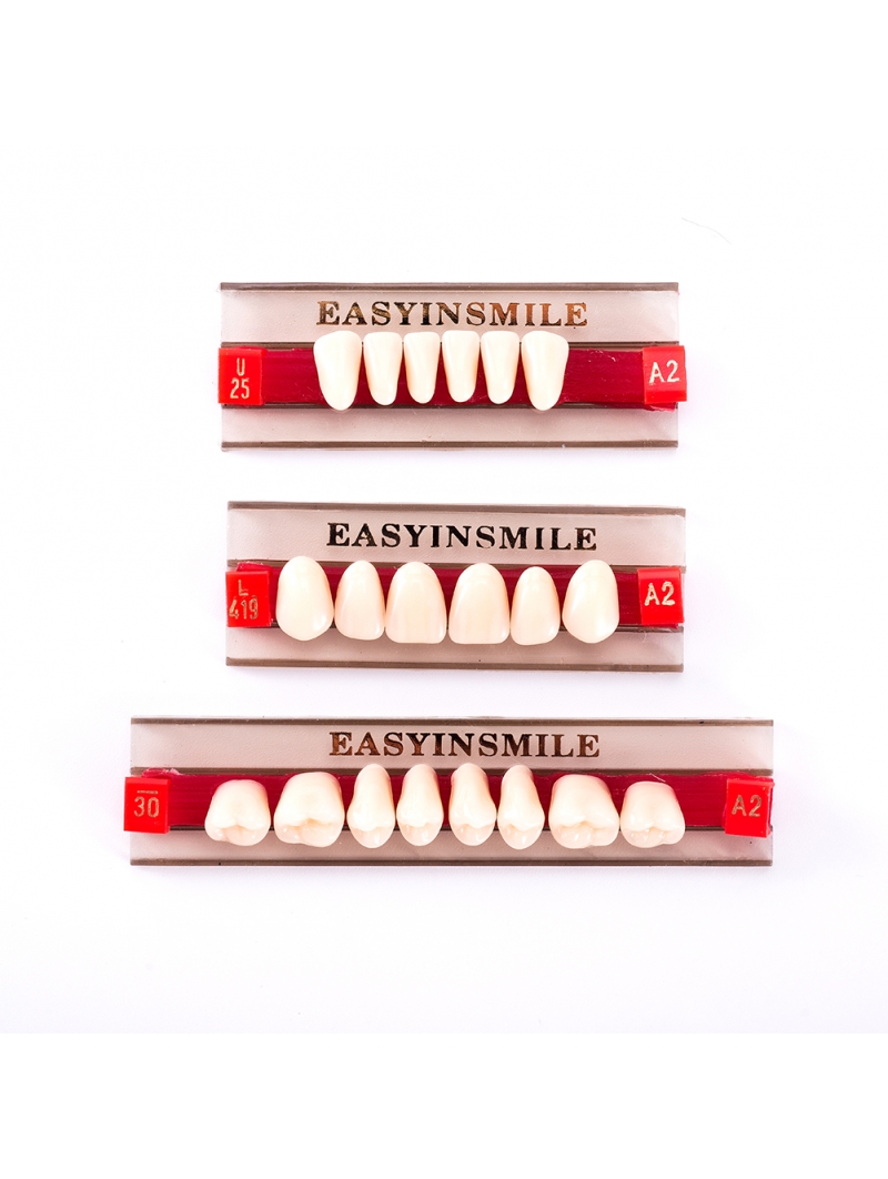 Easyinsmile Pcs Dental Denture Acrylic Resin Teeth Diy False Full