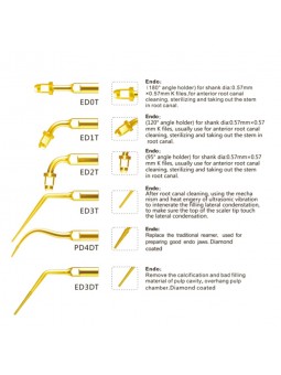 Easyinsmile SEKG SATELEC NSK Woodpecker-DTE Dental scaler Tip Scaler Endo Kit Gold EDOT ED1T ED2T ED3T PD4DT ED3DT 