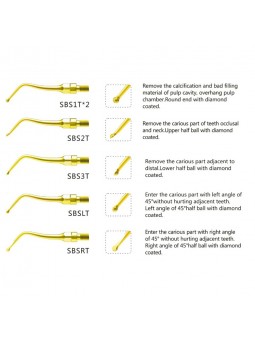 Easyinsmile SRCKG SIRONA PerioScan Dental scaler Tip Scaler Cavity Preparation Kit Gold  SBS1T SBS2T SBS3T SBSLT SBSRT